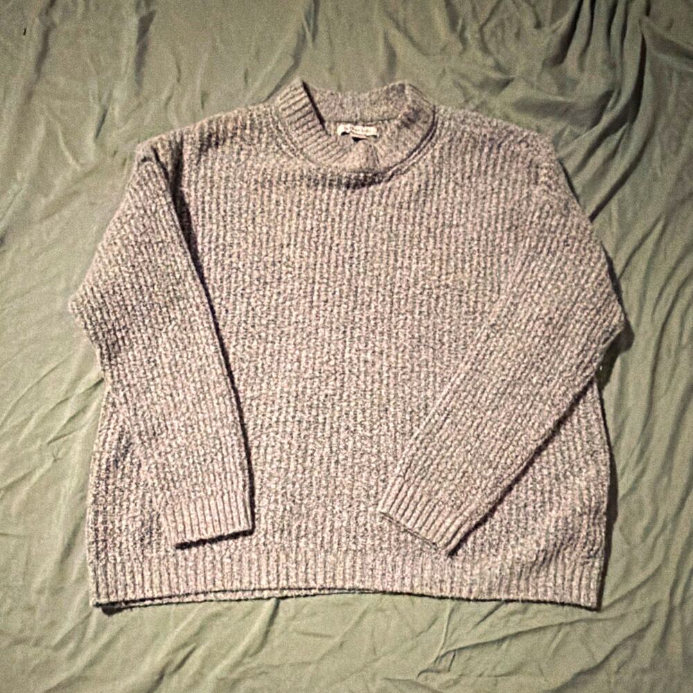 American Eagle Women’s 2XS Gray Knit Long Sleeve Pullover Sweater